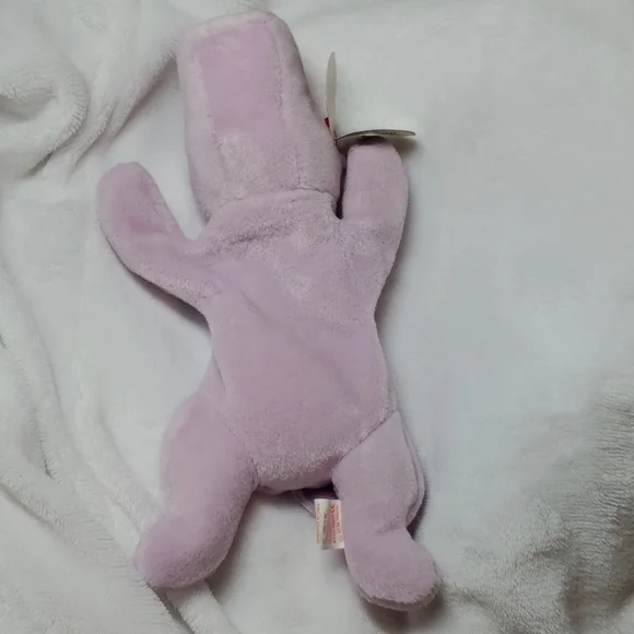 Happy the hippo, Ty beanie Babies Collect Mint Retired 1994 Purple Hippopotamus - Picture 4 of 7